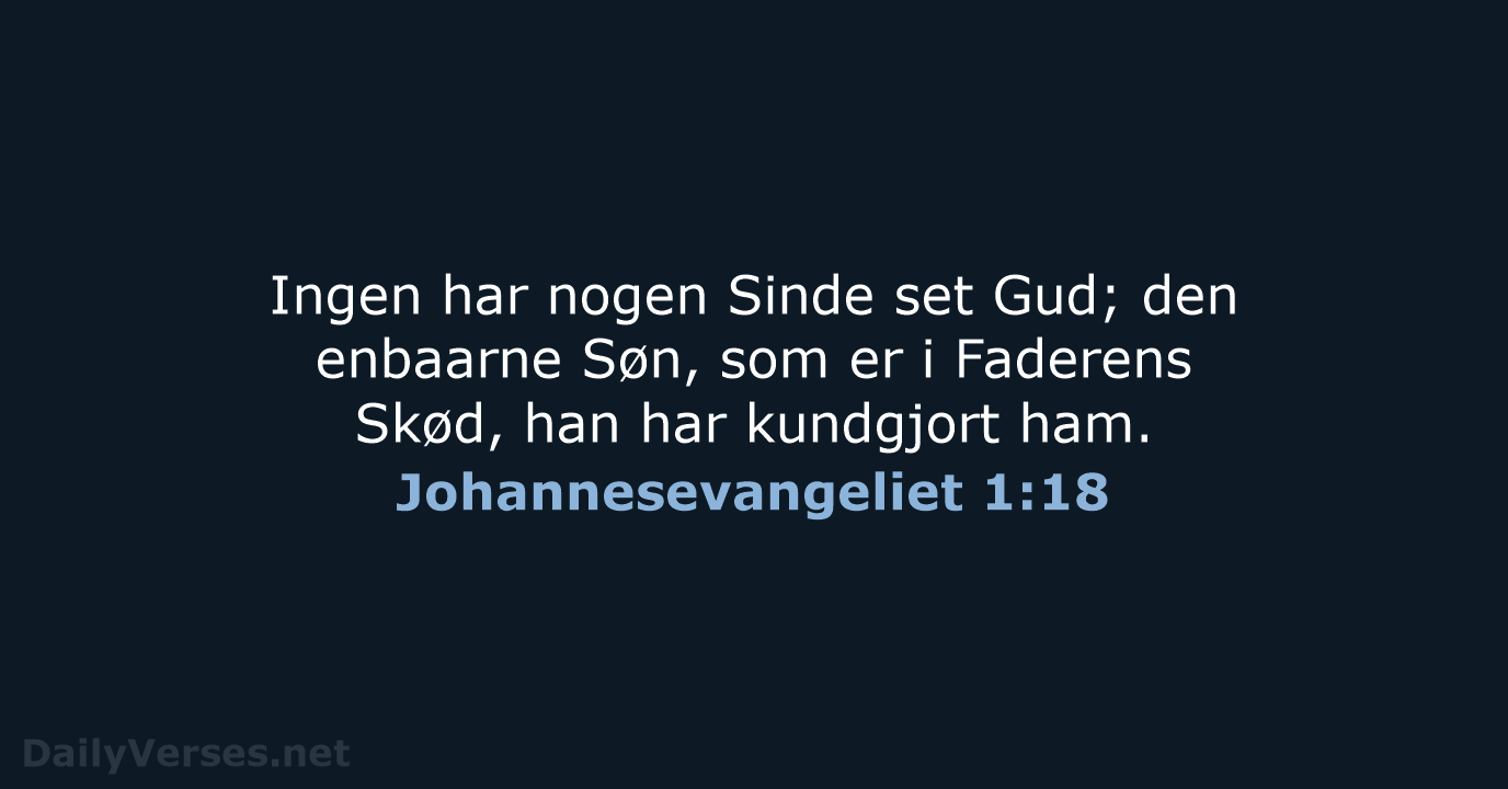 Johannesevangeliet 1:18 - DA1871