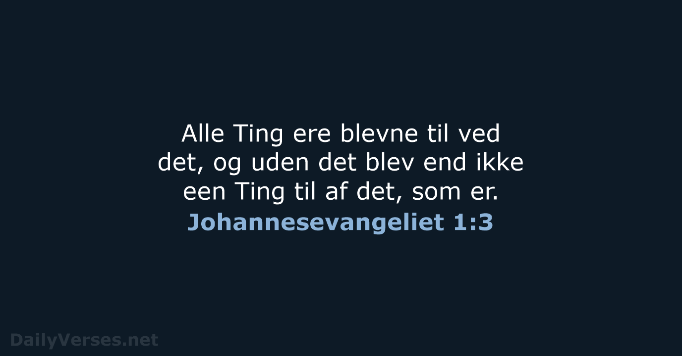 Johannesevangeliet 1:3 - DA1871