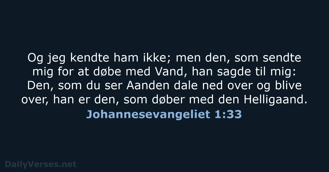 Johannesevangeliet 1:33 - DA1871