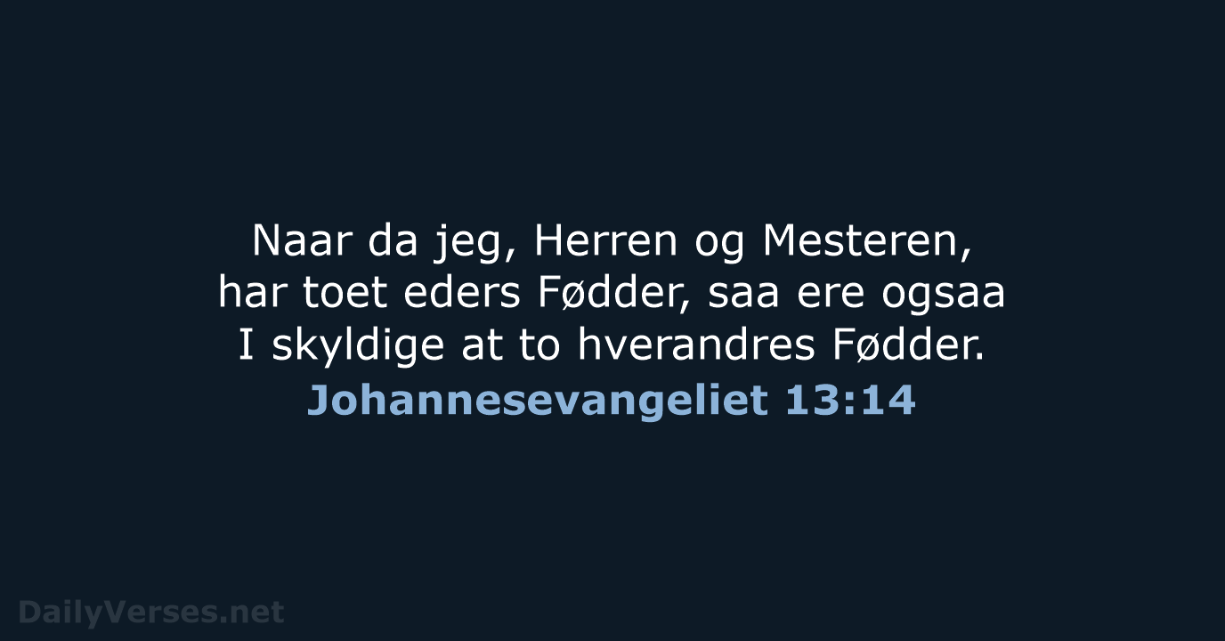 Johannesevangeliet 13:14 - DA1871