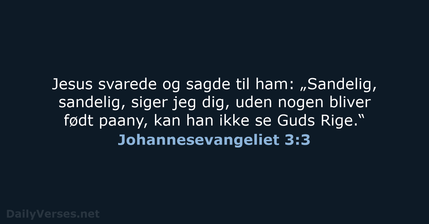 Johannesevangeliet 3:3 - DA1871
