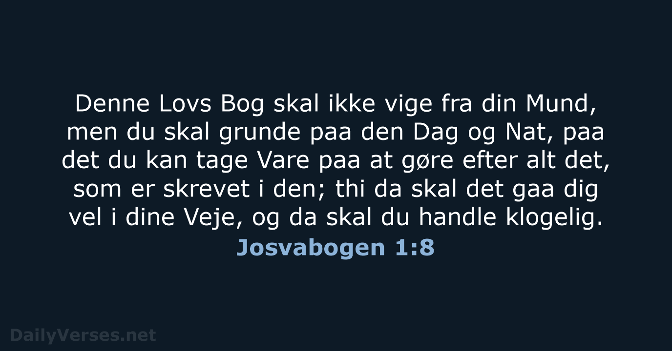 Josvabogen 1:8 - DA1871