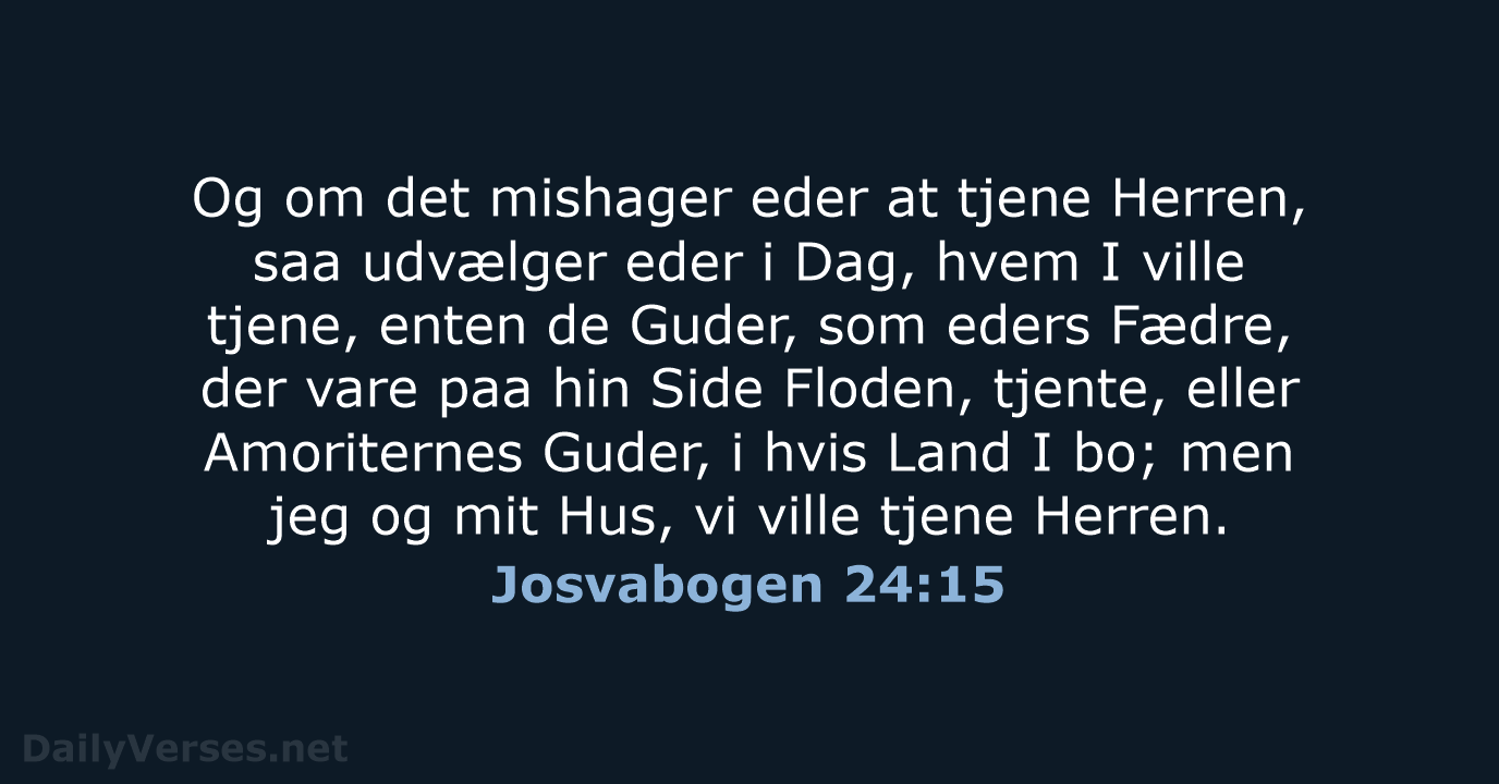Josvabogen 24:15 - DA1871