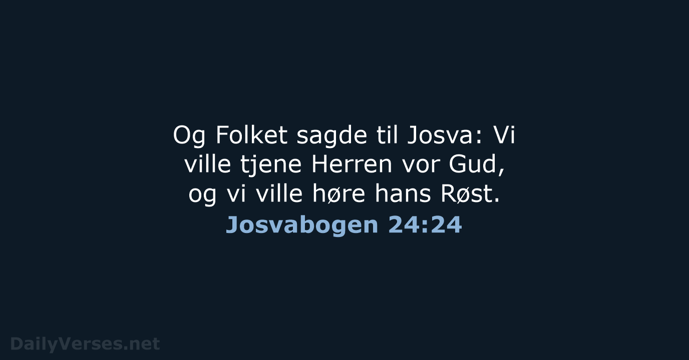 Josvabogen 24:24 - DA1871