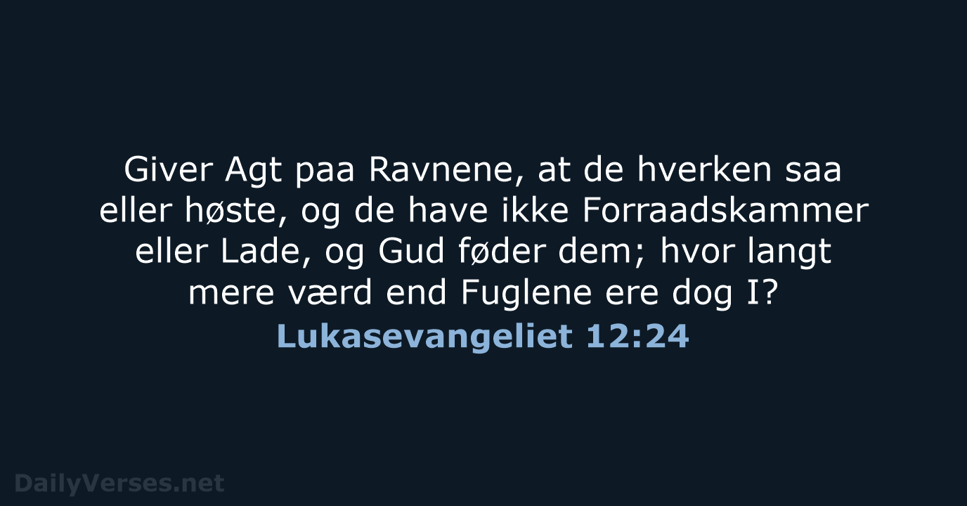 Lukasevangeliet 12:24 - DA1871