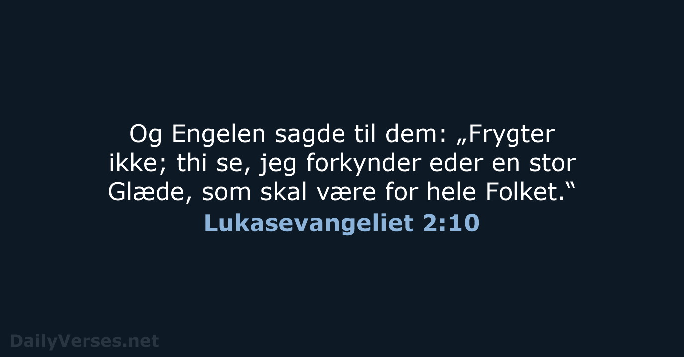 Lukasevangeliet 2:10 - DA1871
