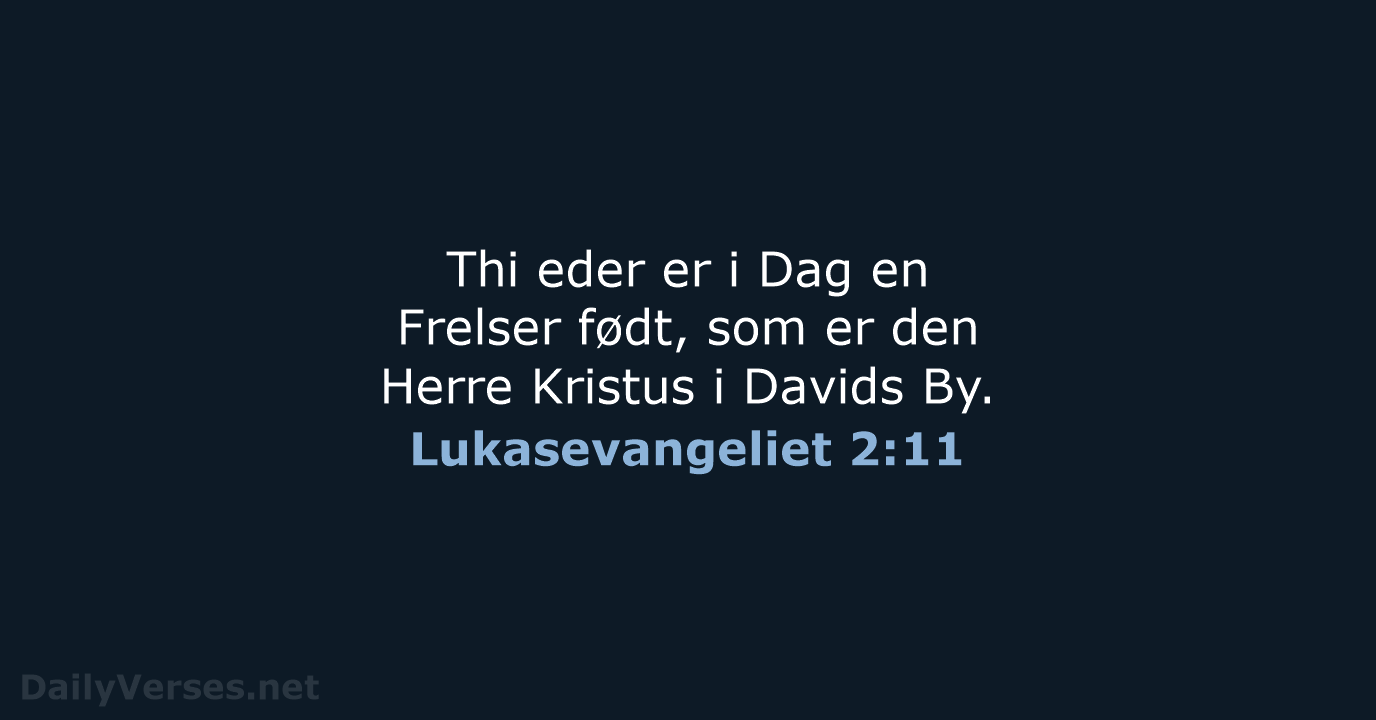 Lukasevangeliet 2:11 - DA1871