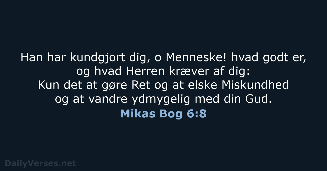 Mikas Bog 6:8 - DA1871