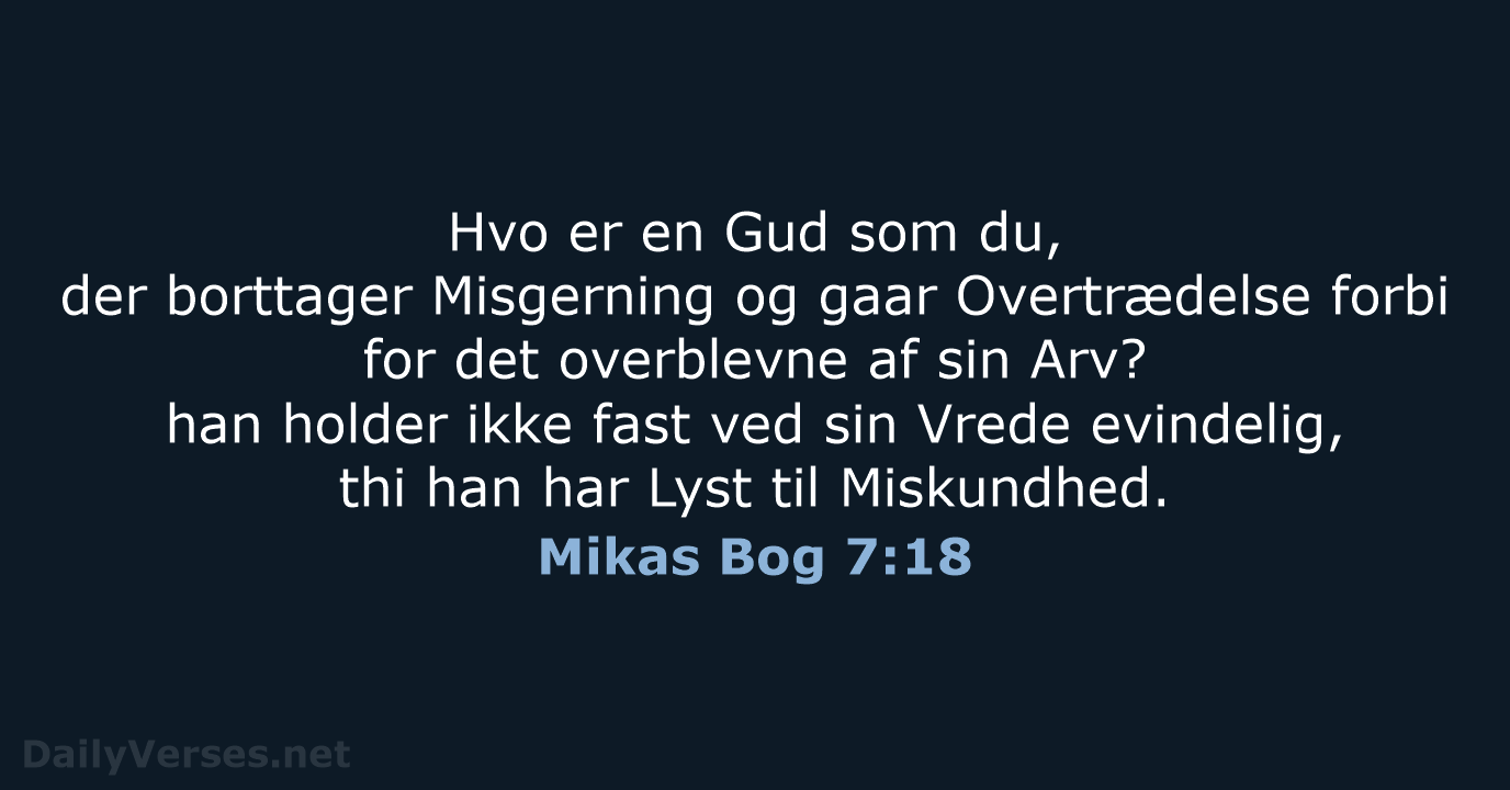 Mikas Bog 7:18 - DA1871