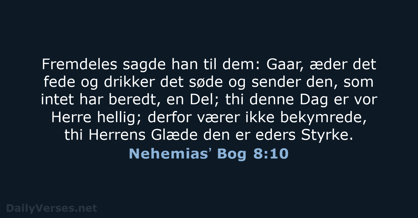 Nehemiasʼ Bog 8:10 - DA1871