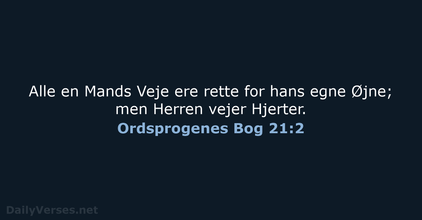 Ordsprogenes Bog 21:2 - DA1871