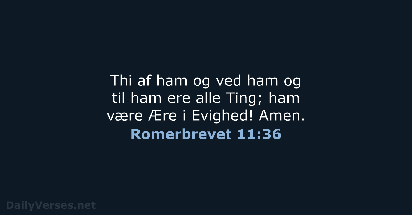 Romerbrevet 11:36 - DA1871