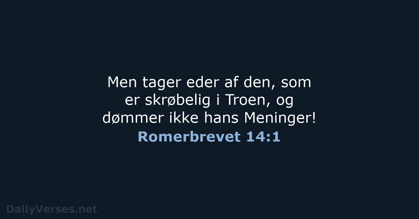 Romerbrevet 14:1 - DA1871