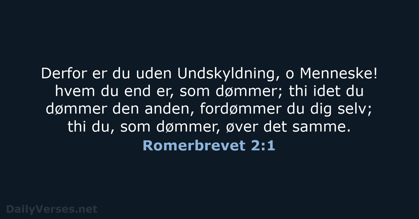 Romerbrevet 2:1 - DA1871