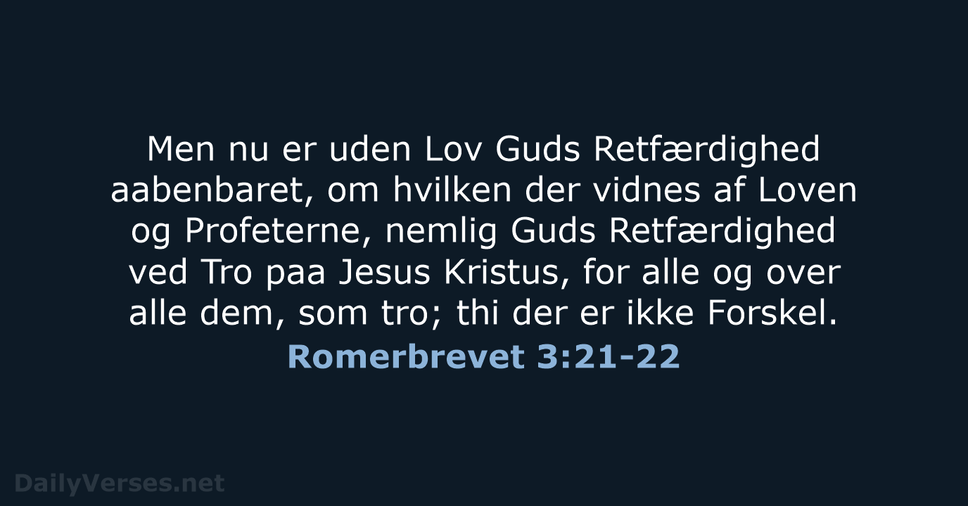 Romerbrevet 3:21-22 - DA1871