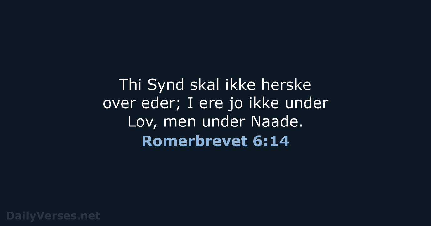 Romerbrevet 6:14 - DA1871