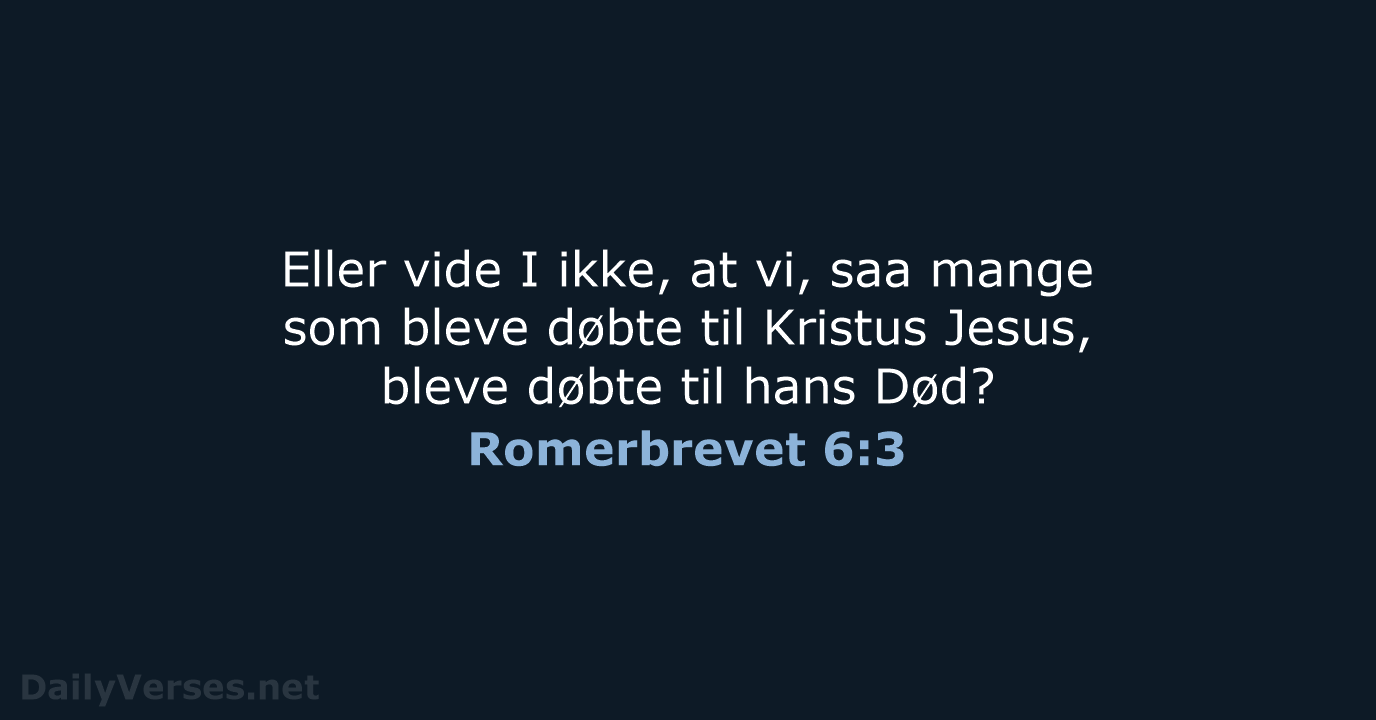 Romerbrevet 6:3 - DA1871