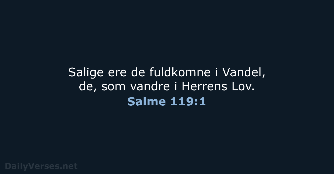 Salme 119:1 - DA1871