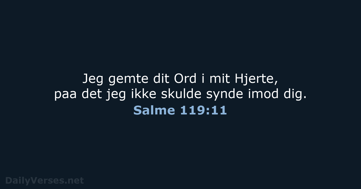 Salme 119:11 - DA1871