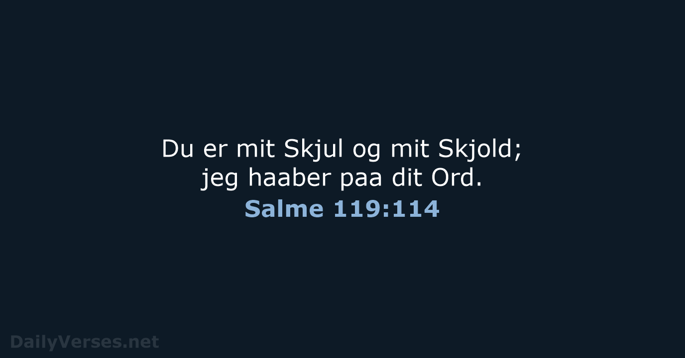 Salme 119:114 - DA1871