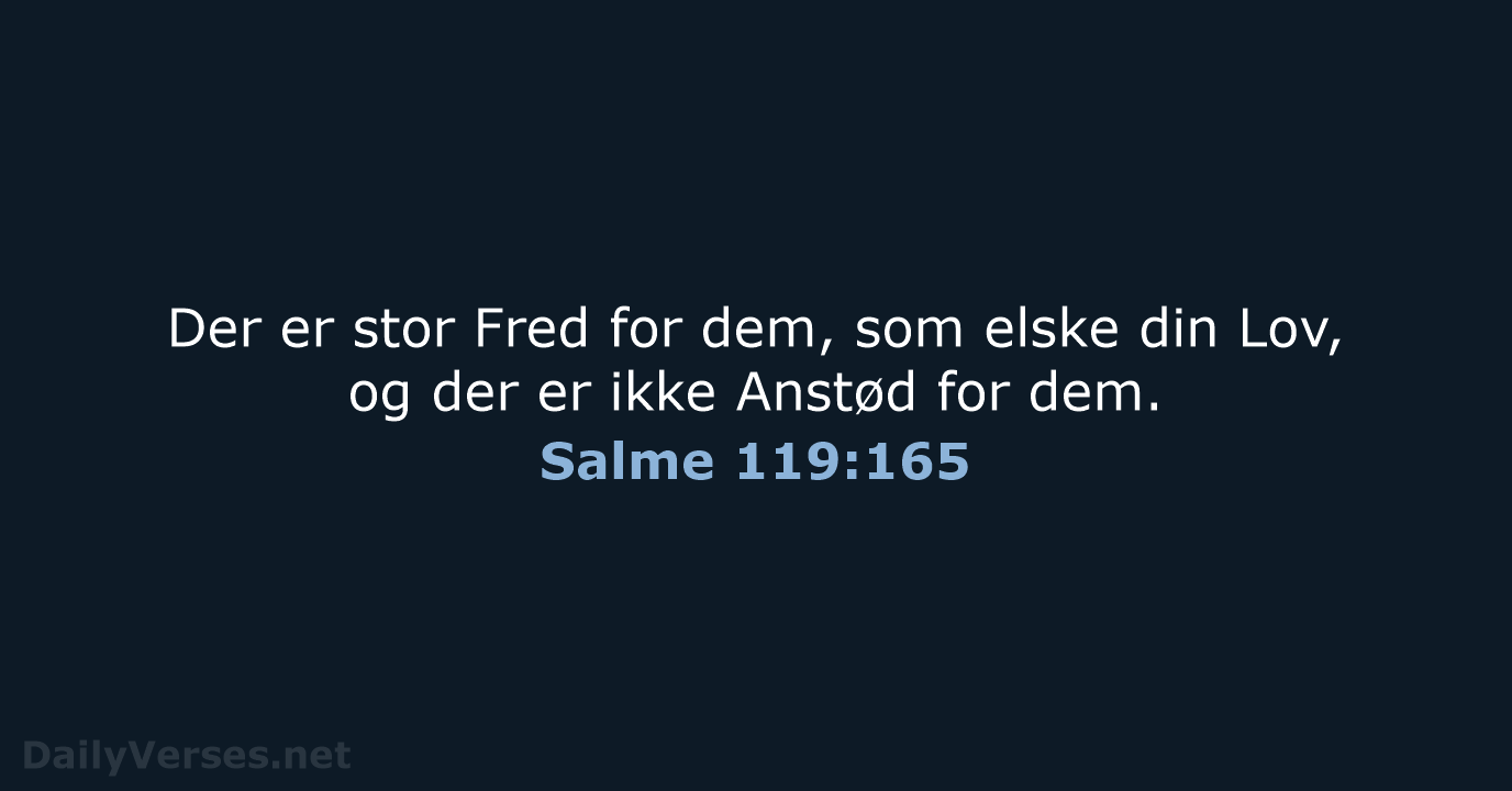 Salme 119:165 - DA1871