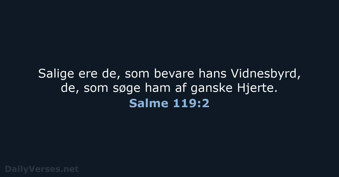 Salme 119:2 - DA1871