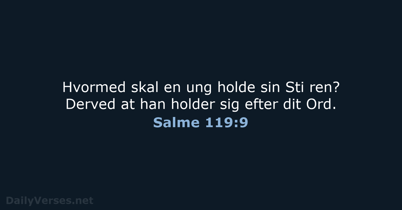 Salme 119:9 - DA1871
