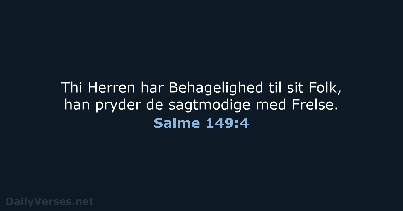Salme 149:4 - DA1871