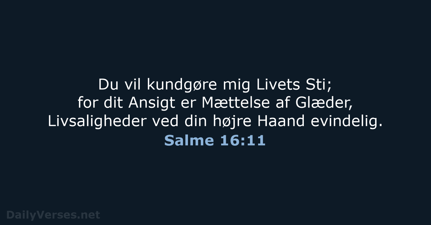 Salme 16:11 - DA1871