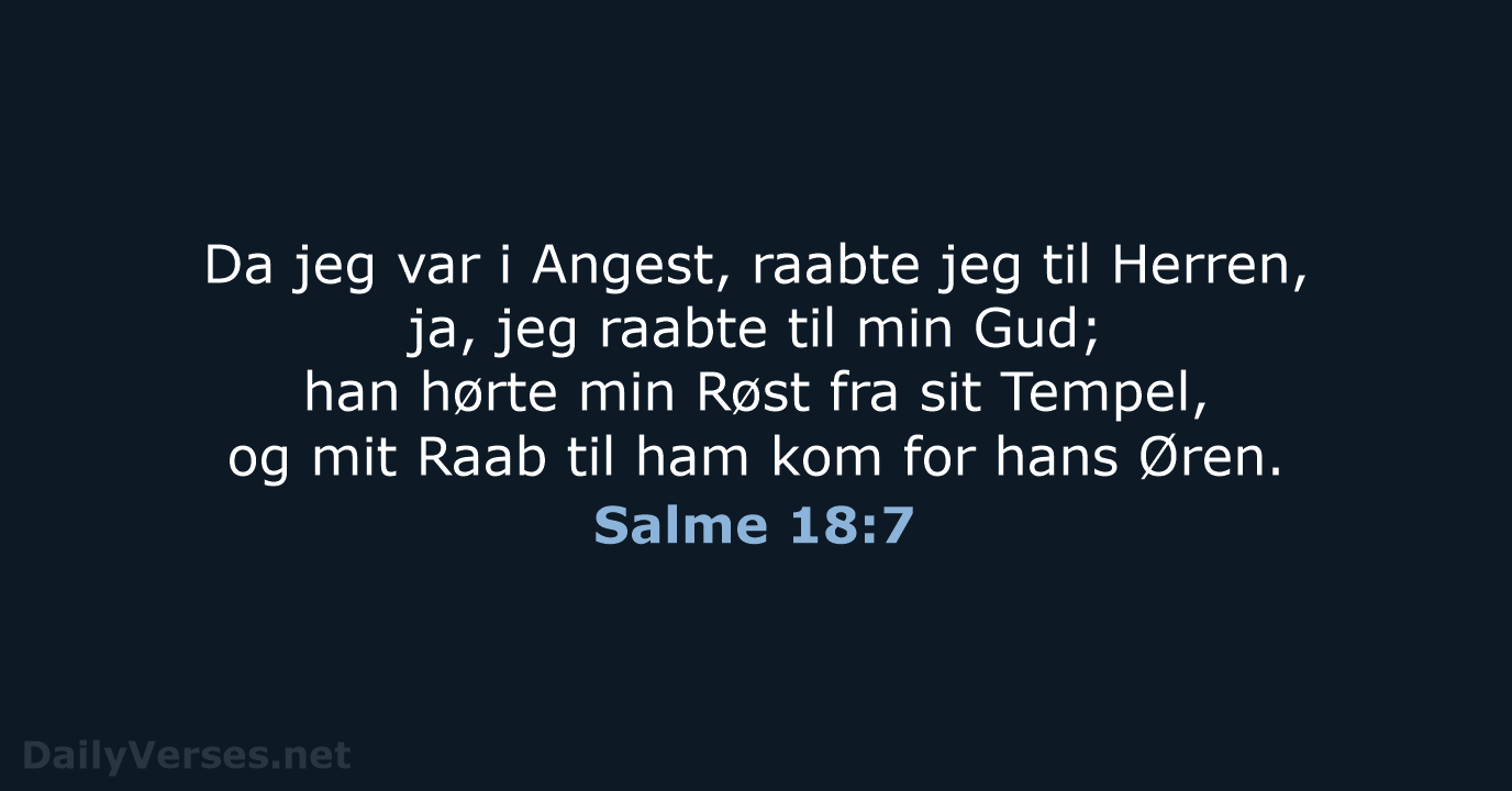 Salme 18:7 - DA1871