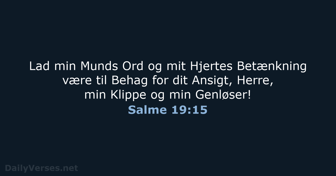 Salme 19:15 - DA1871