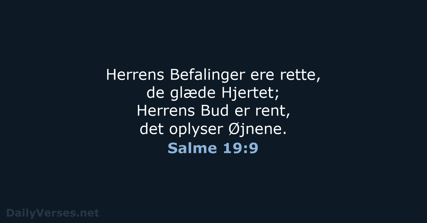 Salme 19:9 - DA1871