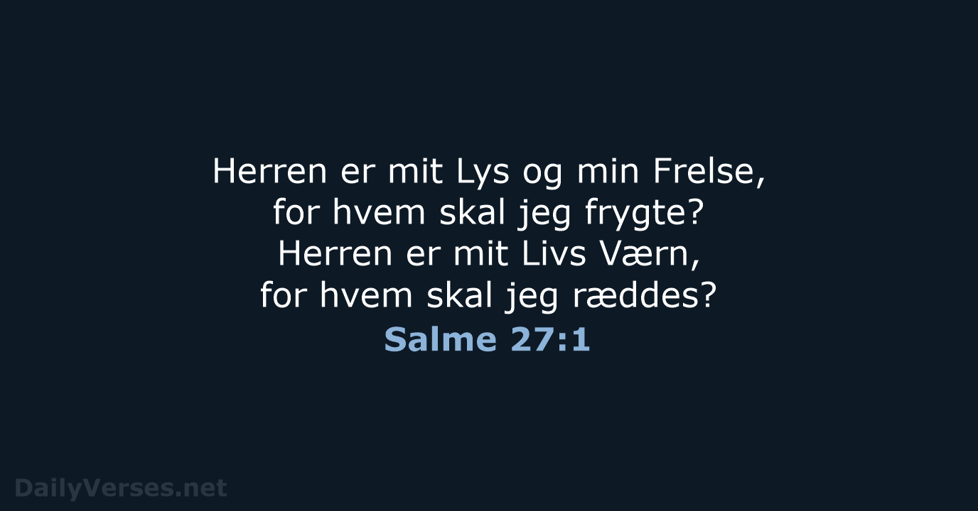 Salme 27:1 - DA1871