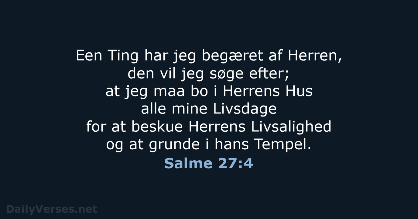 Salme 27:4 - DA1871