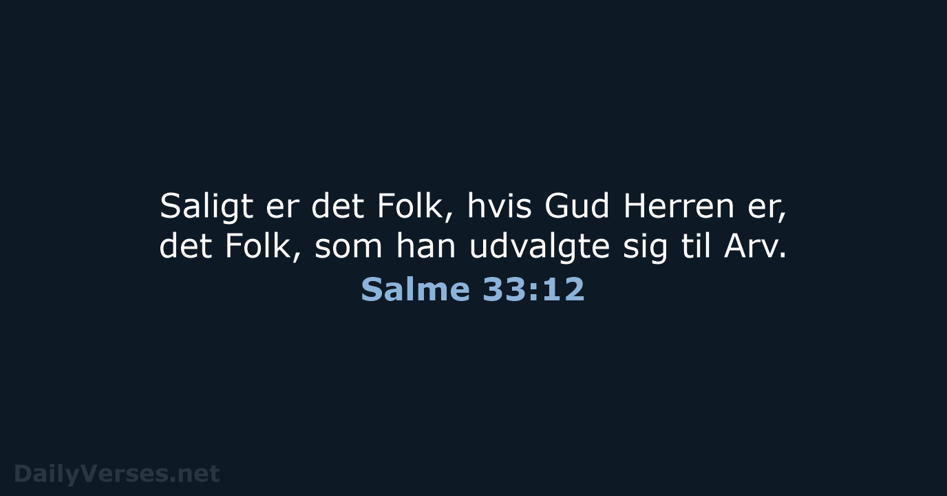 Salme 33:12 - DA1871