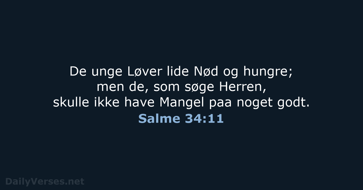 Salme 34:11 - DA1871