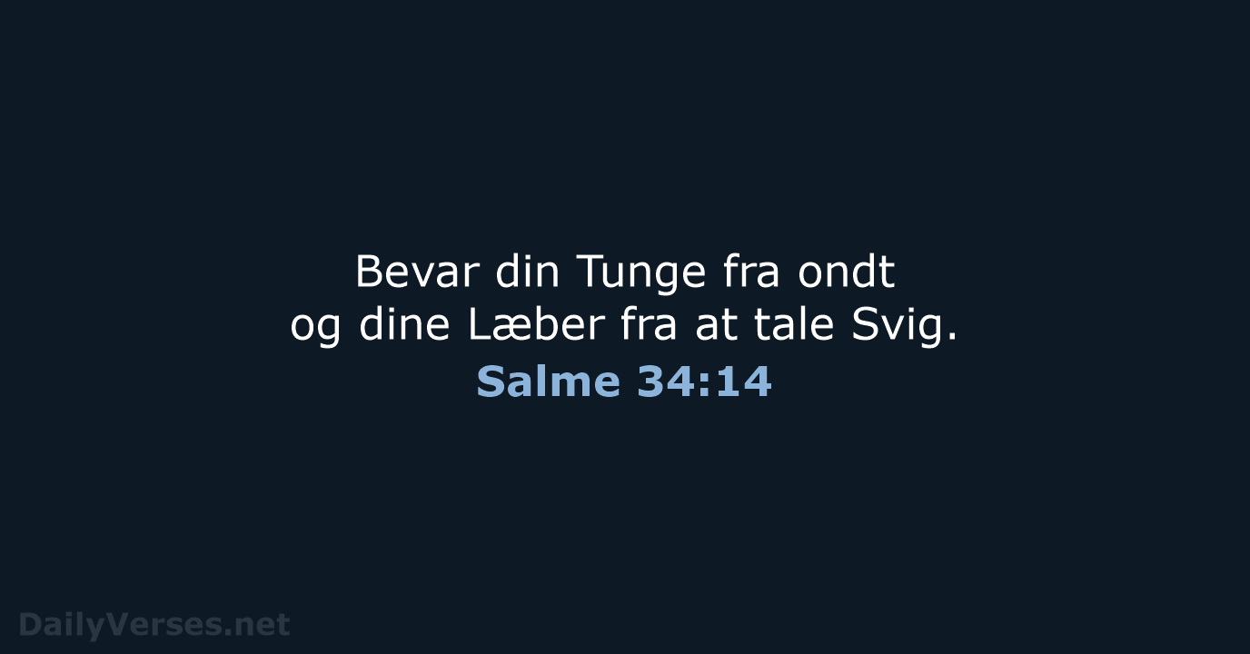 Salme 34:14 - DA1871