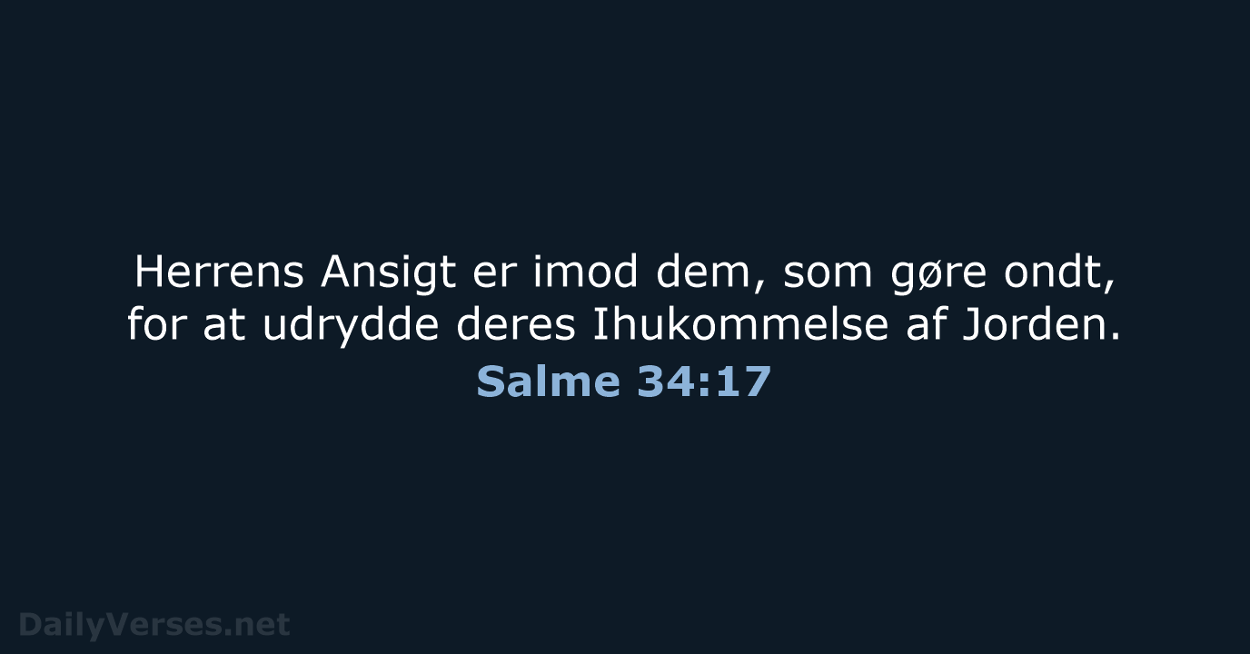 Salme 34:17 - DA1871