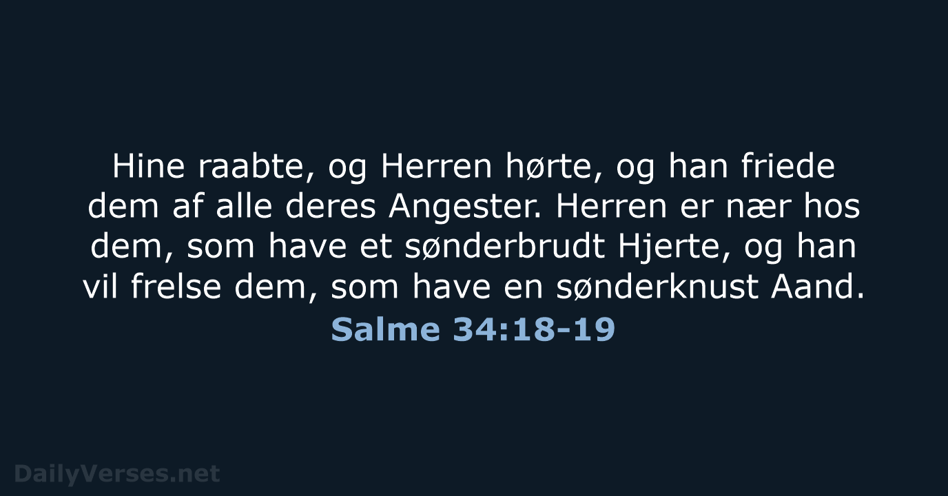 Salme 34:18-19 - DA1871