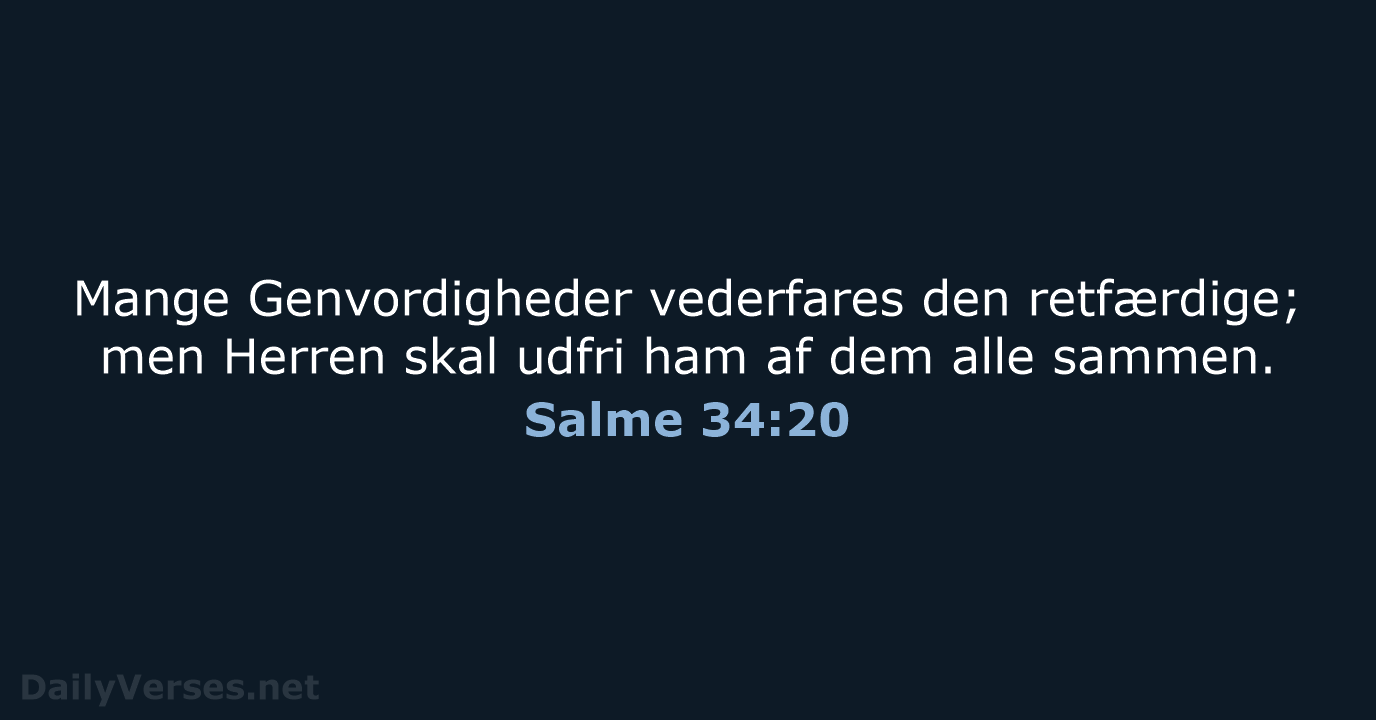 Salme 34:20 - DA1871