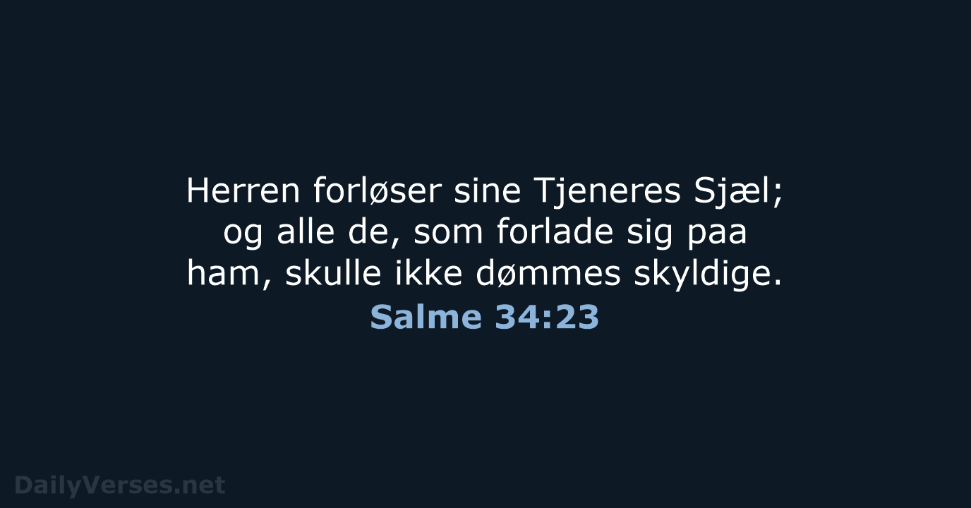 Salme 34:23 - DA1871