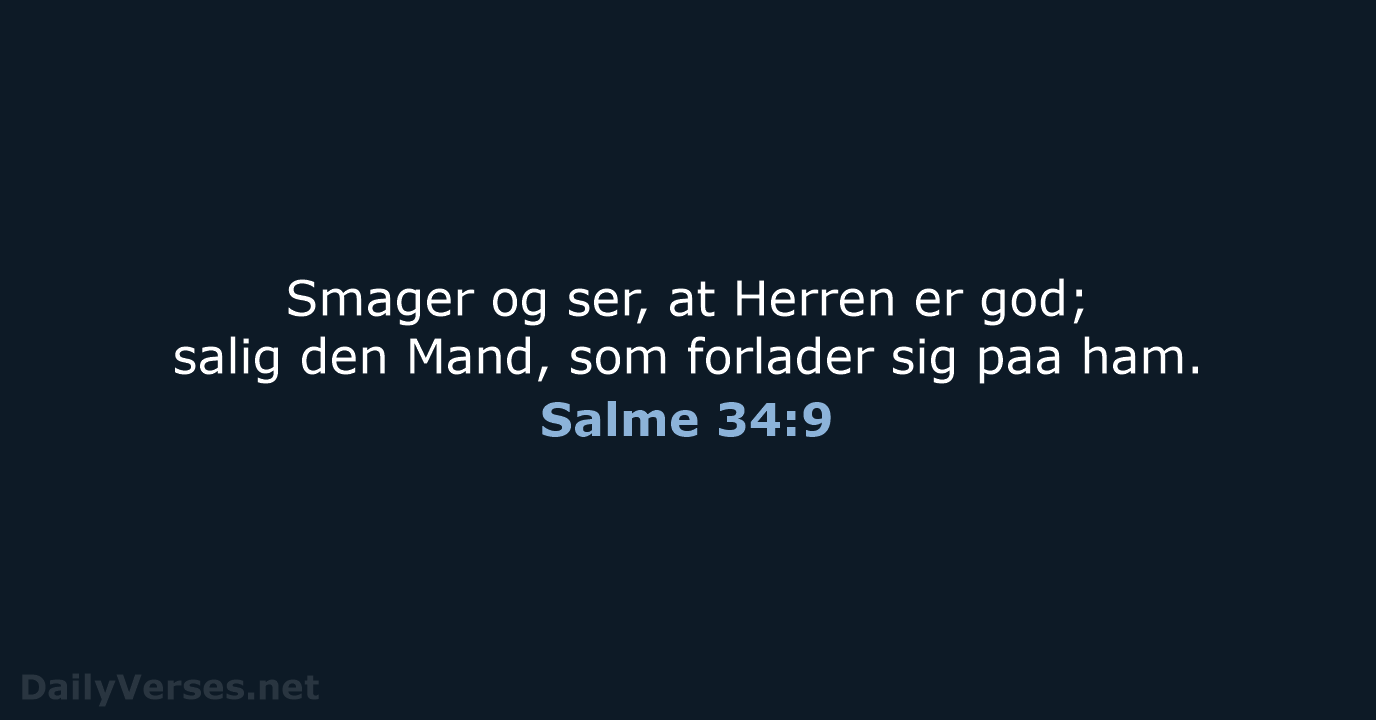 Salme 34:9 - DA1871