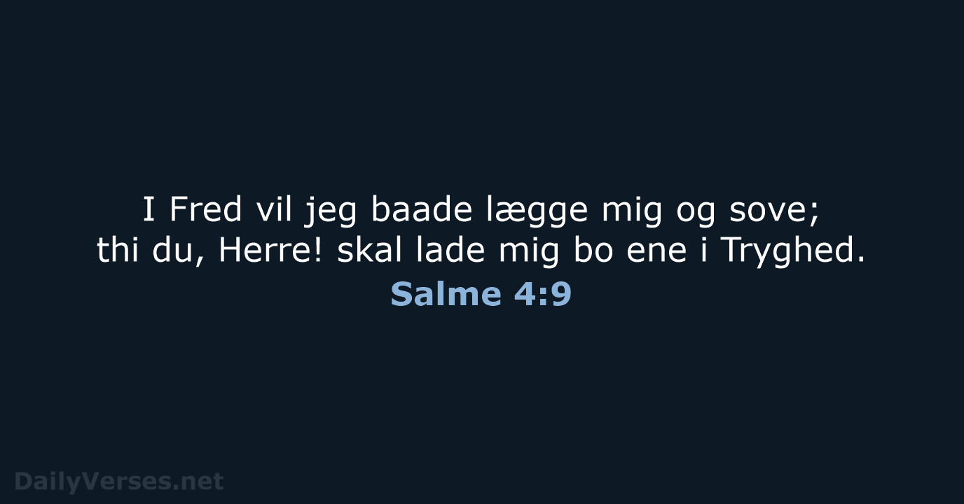 Salme 4:9 - DA1871