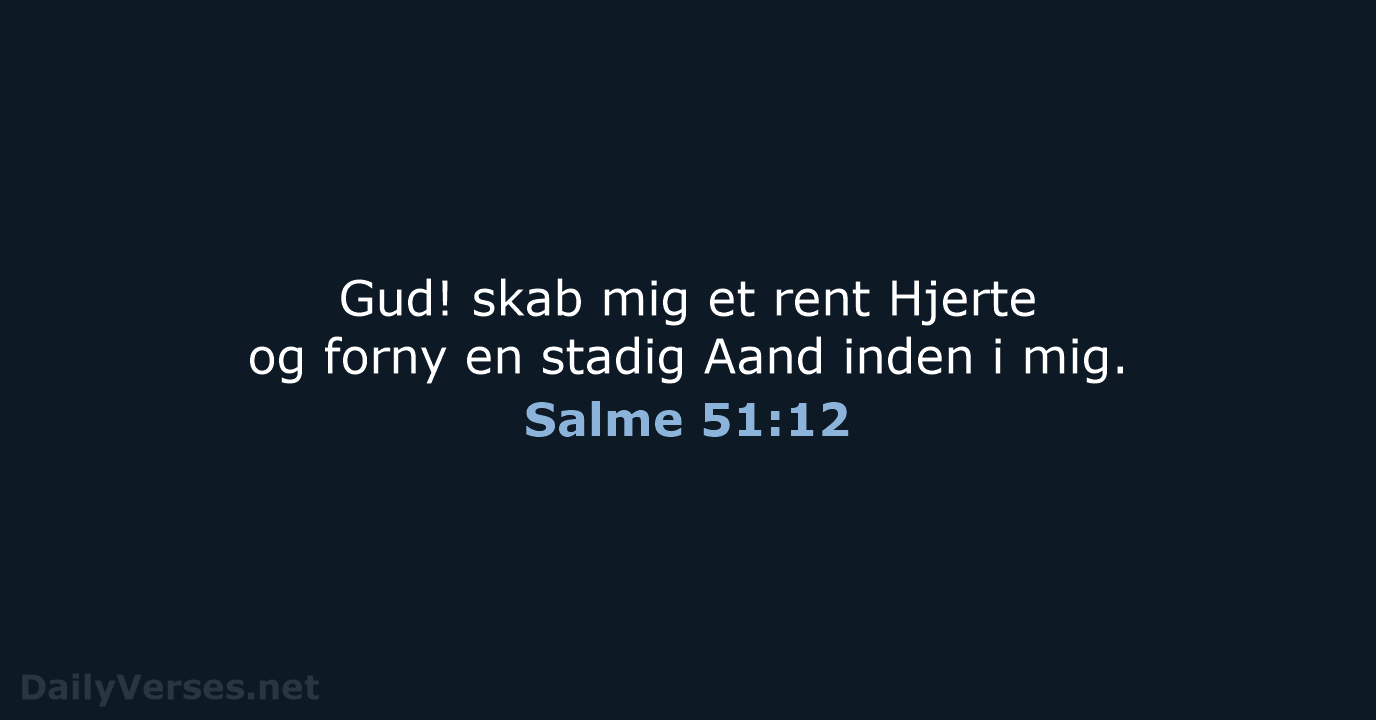 Salme 51:12 - DA1871