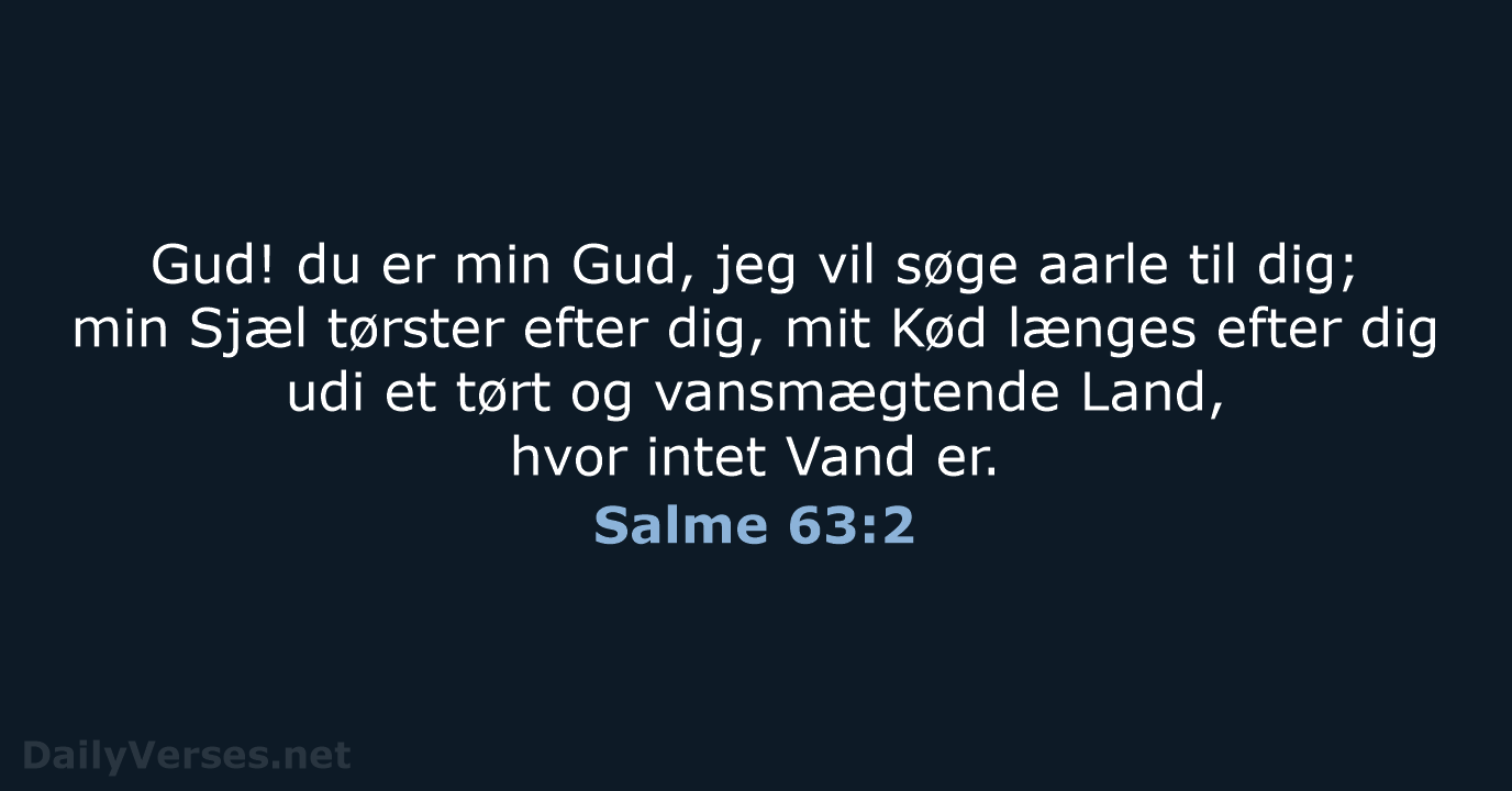 Salme 63:2 - DA1871