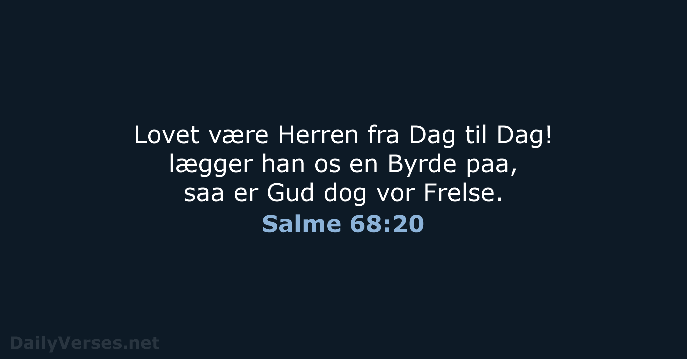 Salme 68:20 - DA1871