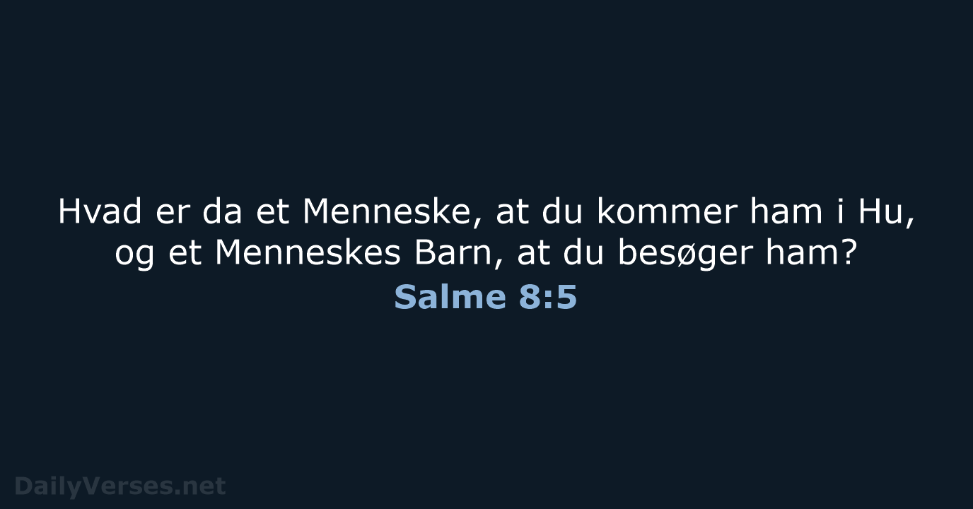 Salme 8:5 - DA1871