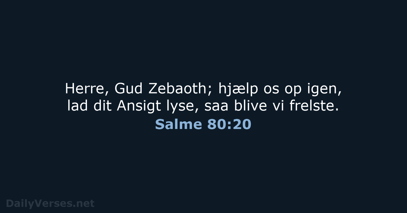 Salme 80:20 - DA1871
