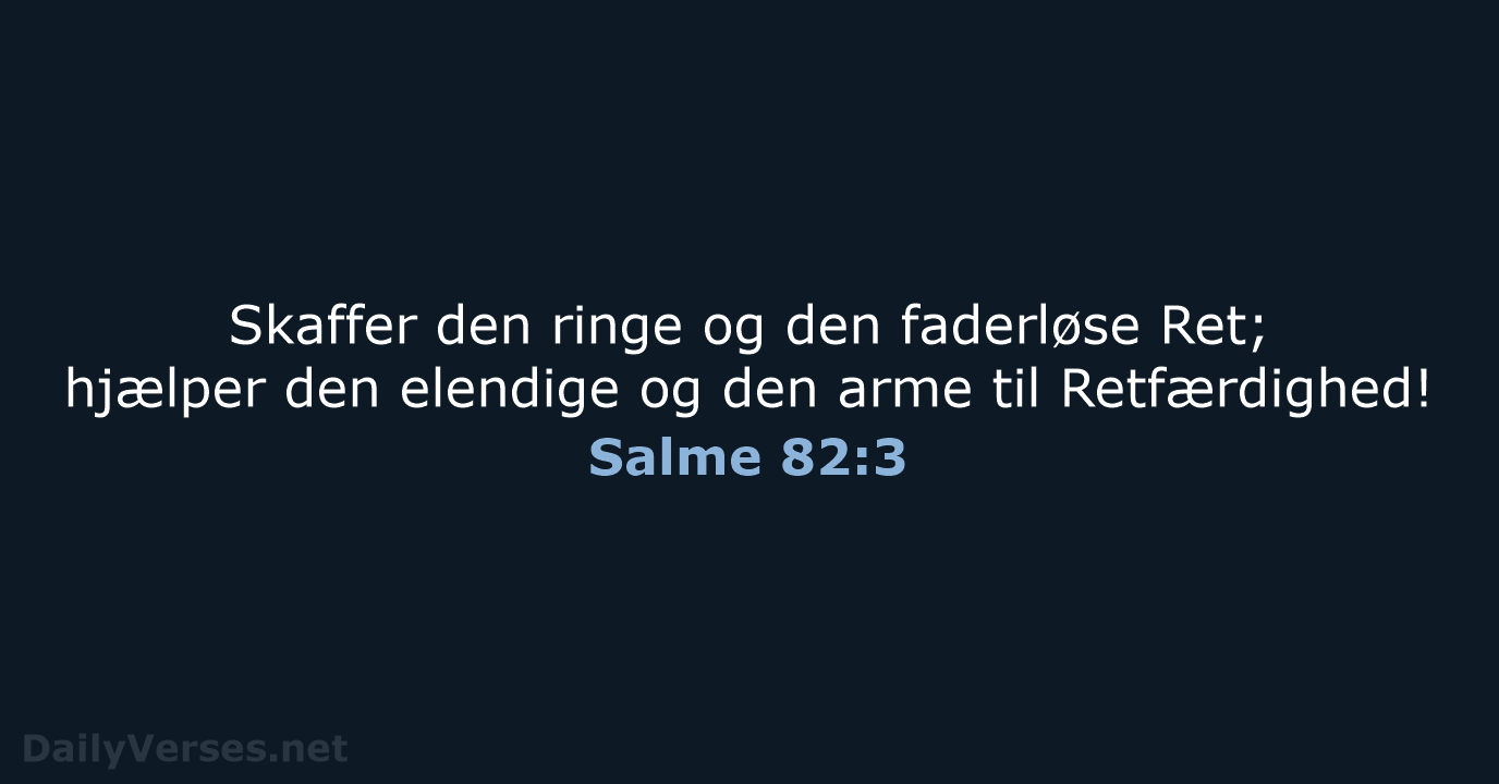 Salme 82:3 - DA1871