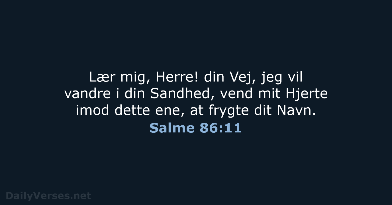 Salme 86:11 - DA1871
